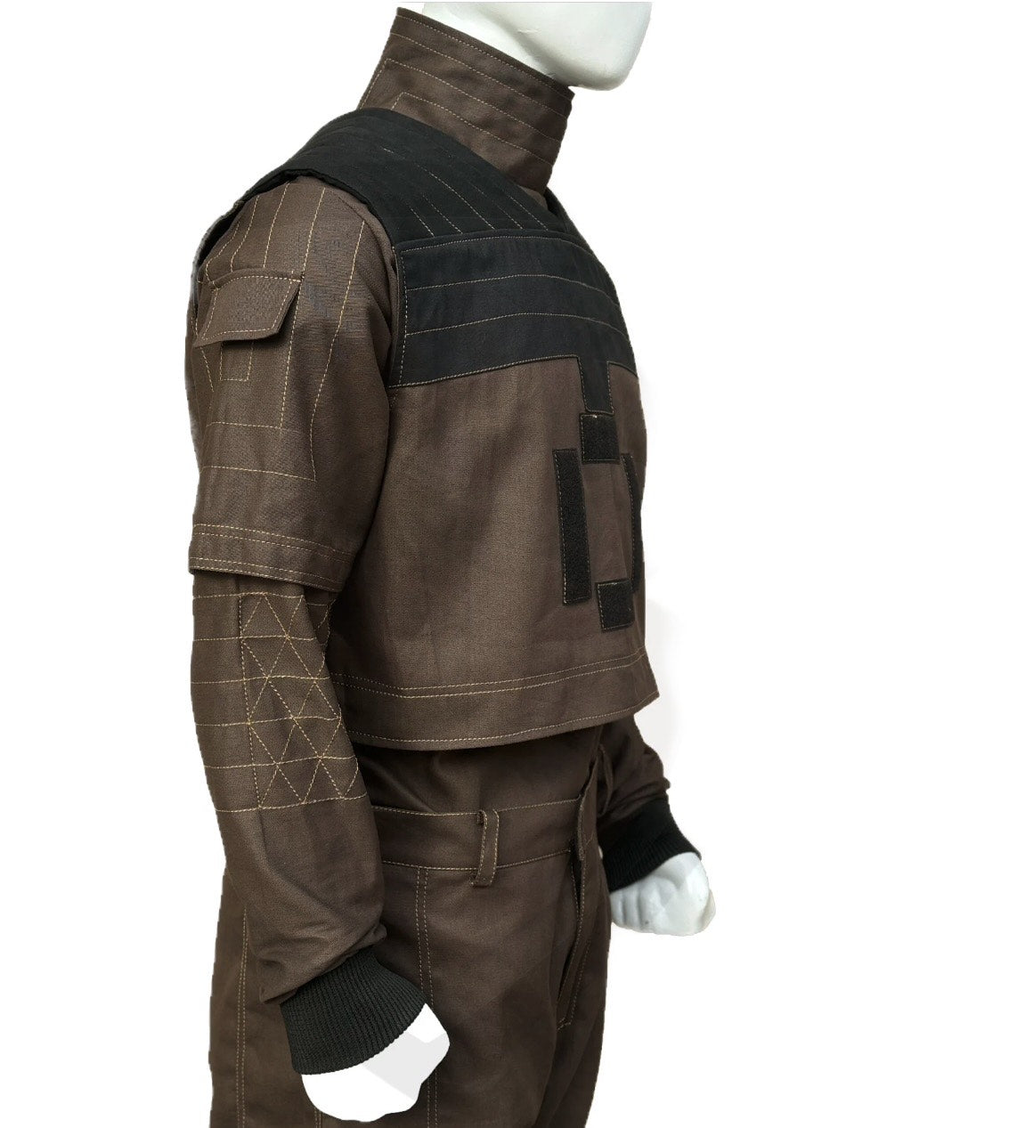 Mandalorian Star War Custom Flight Suit Cosplay Bounty Hunter Costumes 3 Piece Brown Suit