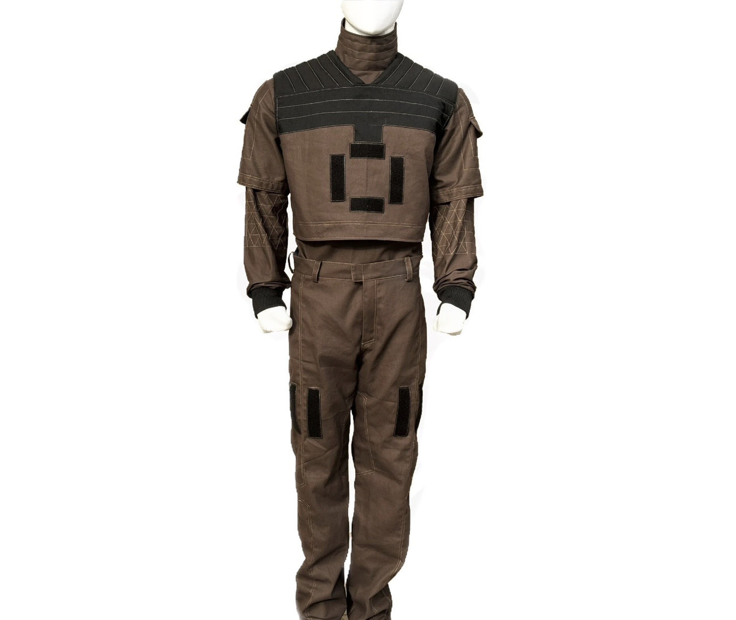 Mandalorian Star War Custom Flight Suit Cosplay Bounty Hunter Costumes 3 Piece Brown Suit