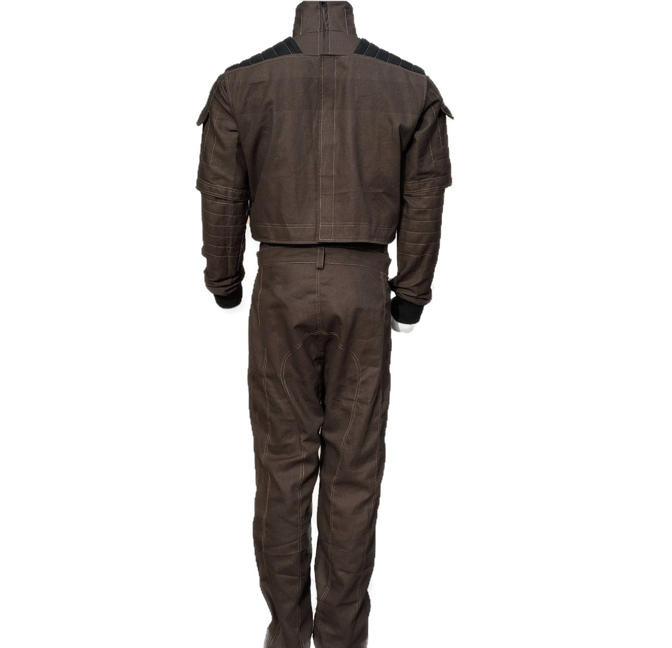 Mandalorian Star War Custom Flight Suit Cosplay Bounty Hunter Costumes 3 Piece Brown Suit