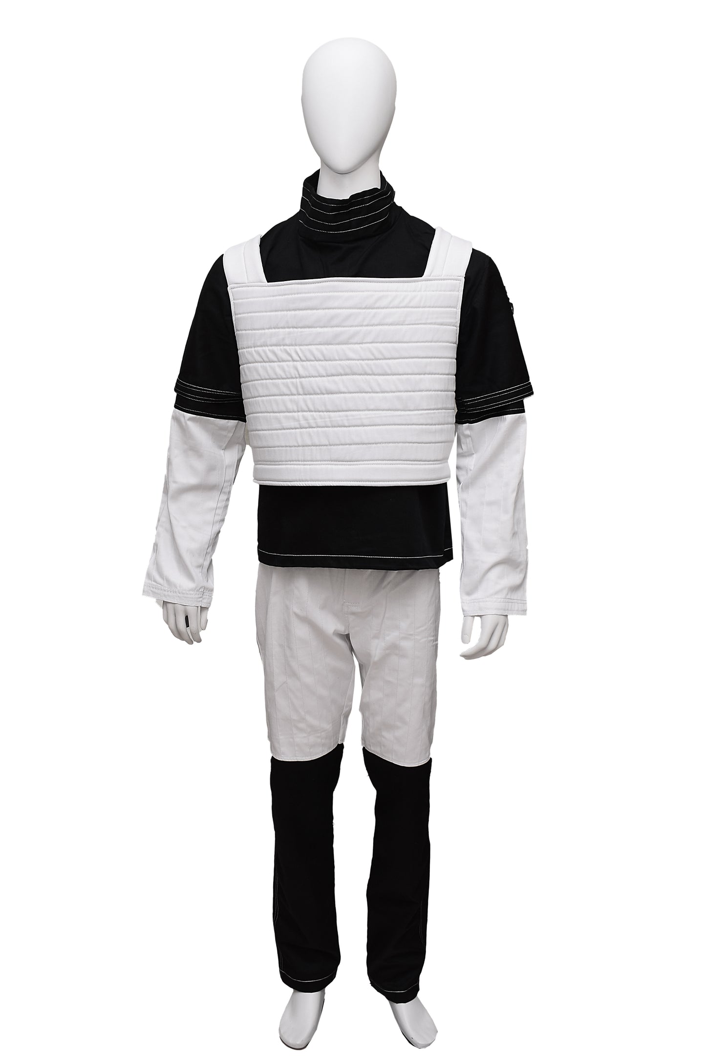 Custom made Mandalorian Star Wars Inspired Flight Suit Cosplay Bounty Hunter Outfit 3 Piece Black Suit with Flak Vest