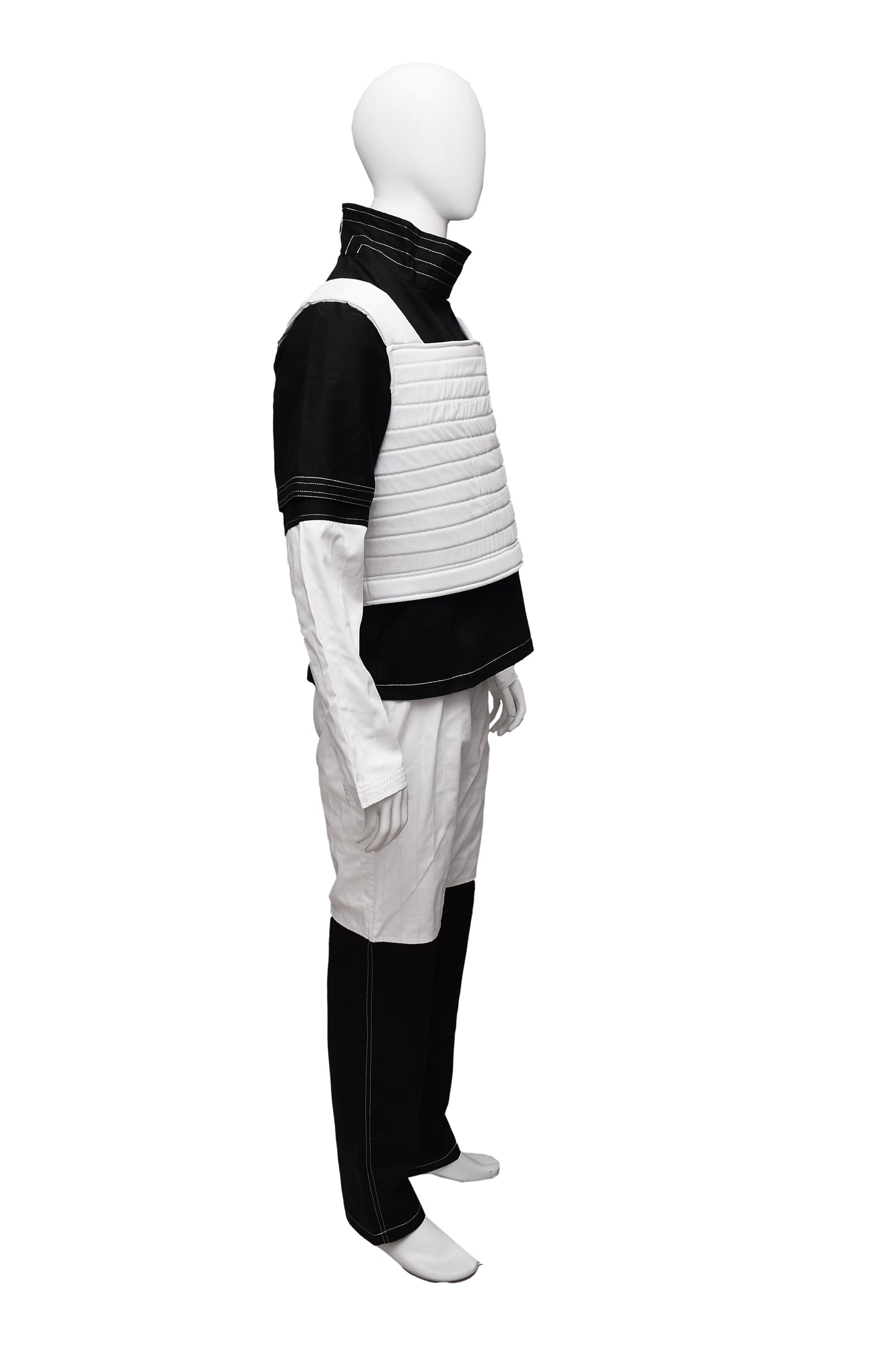 Custom made Mandalorian Star Wars Inspired Flight Suit Cosplay Bounty Hunter Outfit 3 Piece Black Suit with Flak Vest