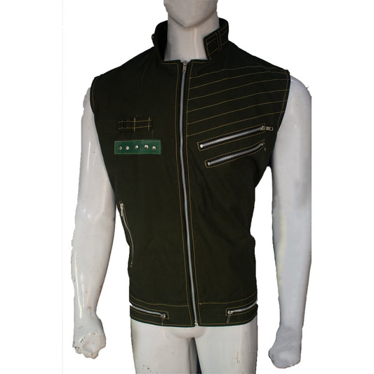 Men Stylish Zipper Cotton Vest