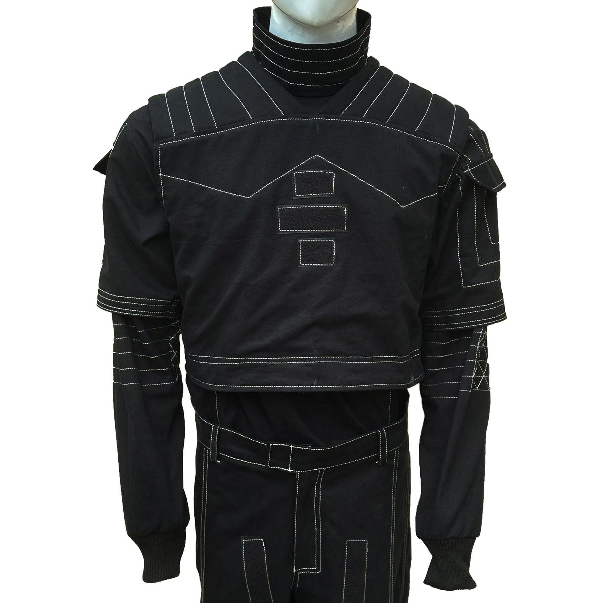 Mandalorian Star War Custom Flight Suit Cosplay Bounty Hunter Outfit 3 Piece Black Suit