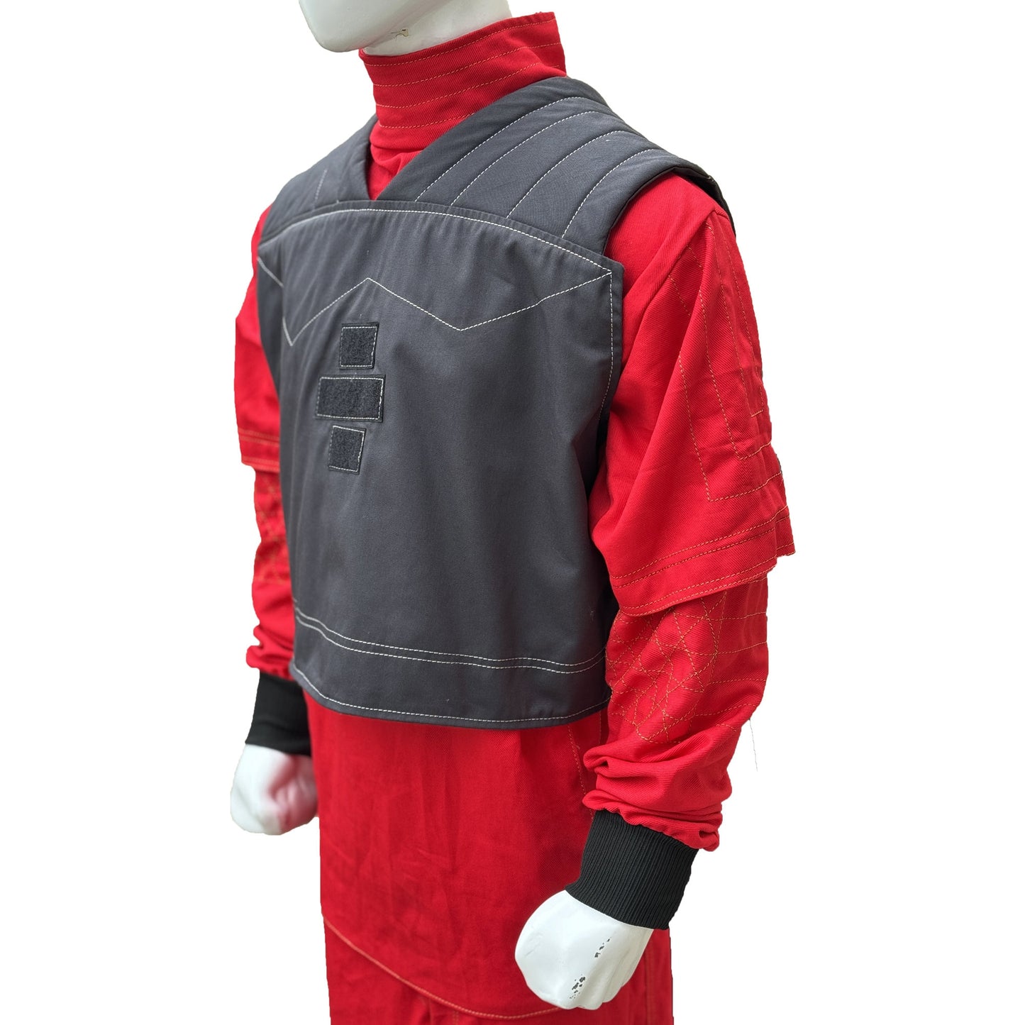 Mandalorian Star War Custom Flight Suit Cosplay Bounty Hunter Outfit 3 Piece Red Suit