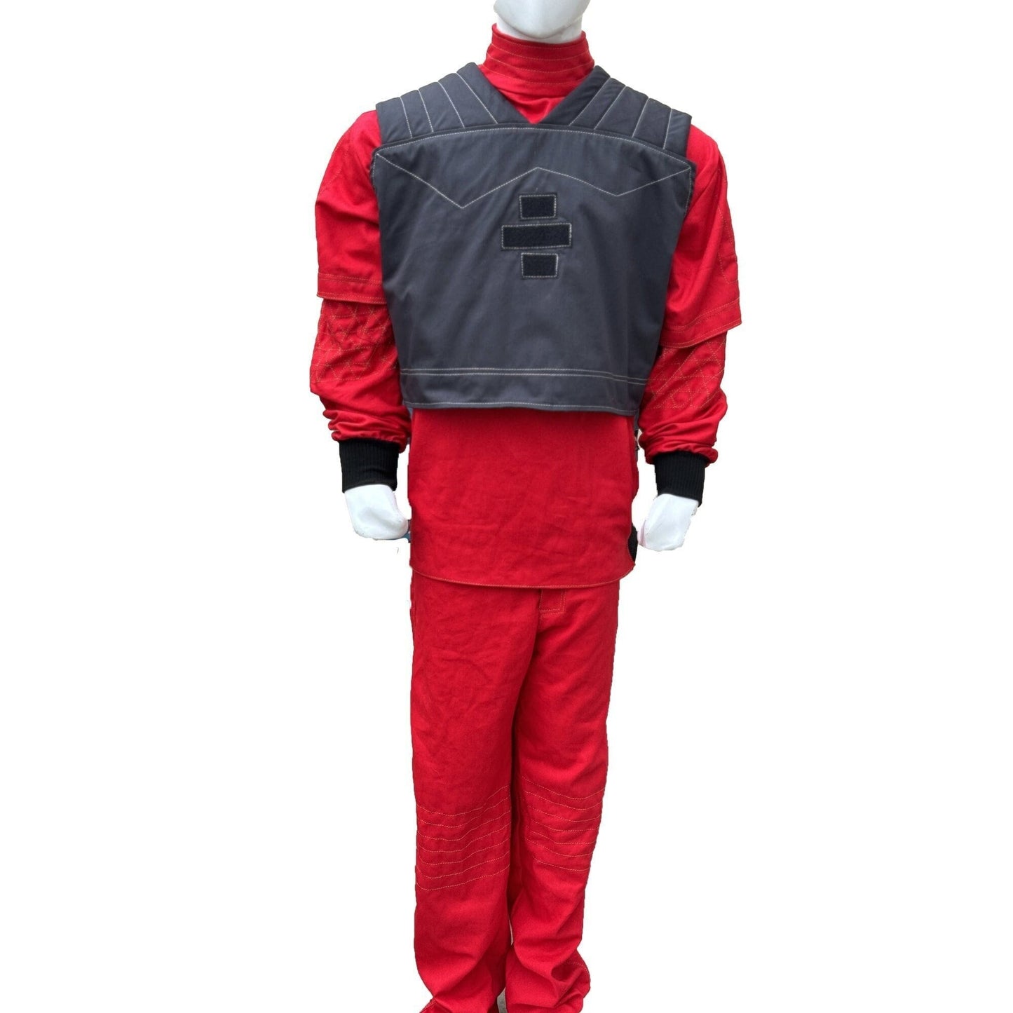 Mandalorian Star War Custom Flight Suit Cosplay Bounty Hunter Outfit 3 Piece Red Suit